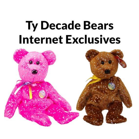 Ty Beanie Babies Decade the Bear 10th Anniversary Release - Etsy