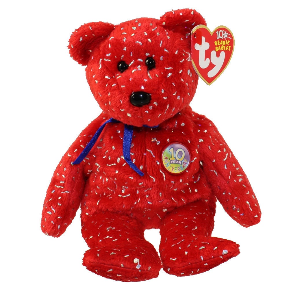 Ty Beanie Babies Decade the Bear 10th Anniversary Release Etsy UK