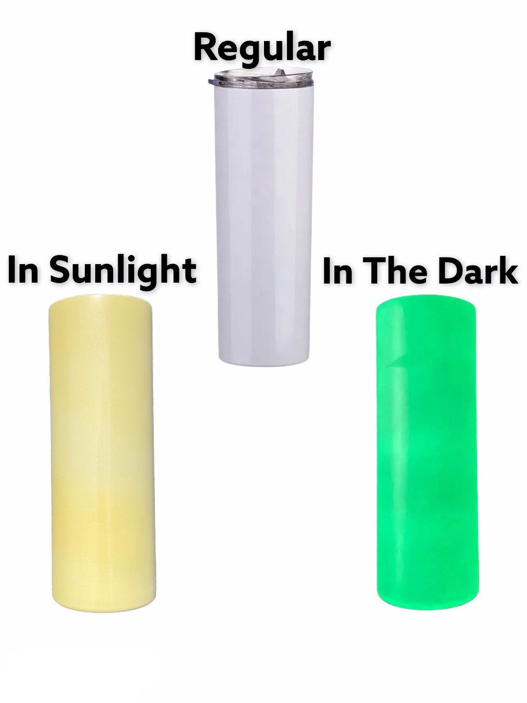 20oz UV and Glow in the Dark 3 in 1 Color Changing Straight Etsy