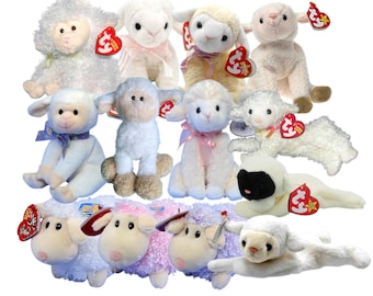 Ty Beanie Babies Lambs Sheep Chops Baaabsy Lullaby Fleece Ewey Fleecie Tender Meekins Felicia