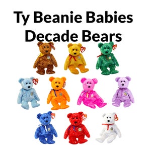 Ty Beanie Babies - 10th Anniversary Celebration Decade Bears
