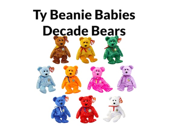 Ty Beanie Babies Lot of 10 BIG Vintage Beanie Babies 90s