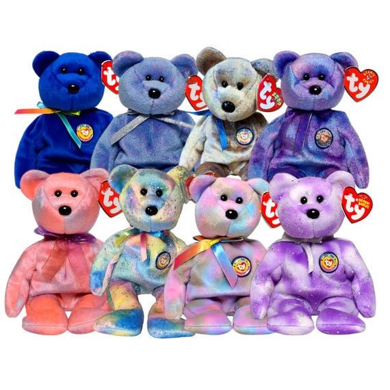 Ty Beanie Babies Clubby Bears 1-8 & Ultimate Collectors Kit - Etsy