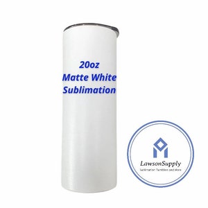 20oz MATTE White Blank Sublimation Tumbler