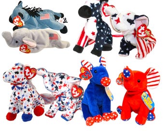 Beaniebaby様 リクエスト2点 まとめ商品 Lefty and Righty TY Beanie Babies, 2000 Democrat Republican Plush