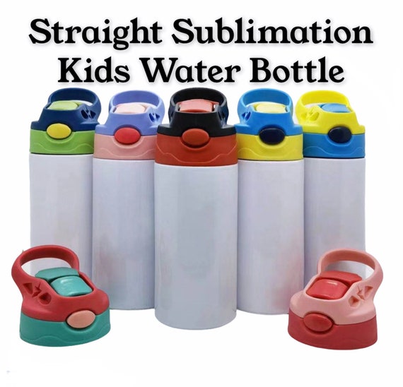 12 Pack STRAIGHT 12oz Sublimation Tumbler Kids Water Bottles With Shrink  Wrap and Rubber Bottoms-choose COLOR 