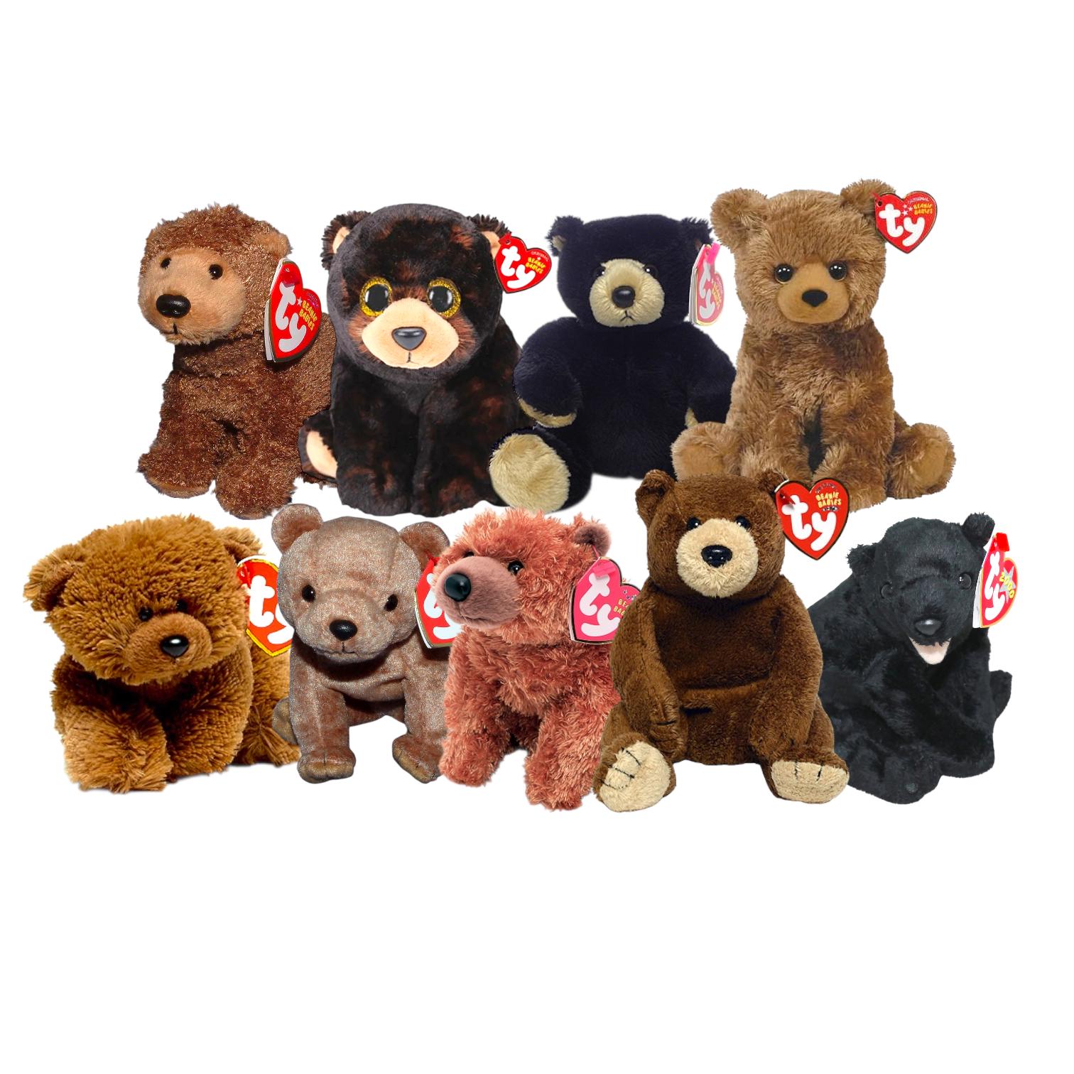 テディベア作家ジャネット・オスマン作のビーニーベアーズ (ブラウンノウズ) Ty Brown Bears - Etsy
