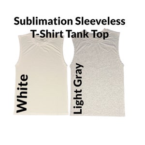 Cotton Feel Sublimation Polyester Tank Top Sleeveless T-Shirts Adult Size
