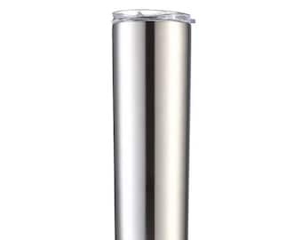 Vasos de sublimación de acero inoxidable rectos de 20 oz - COLOR INOXIDABLE