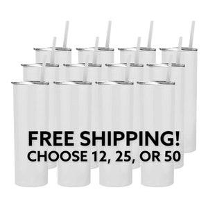 Cheap Price Overstock Wholesale Deal Case Pack 20oz Straight Skinny White Sublimation  Tumblers 