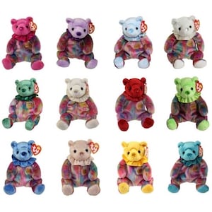 Ursos de aniversário Beanie Babies MWMT Beanie Babies, Beanie Baby