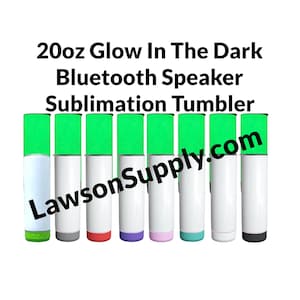 20oz Glow In The Dark Bluetooth Speaker Sublimation Tumbler