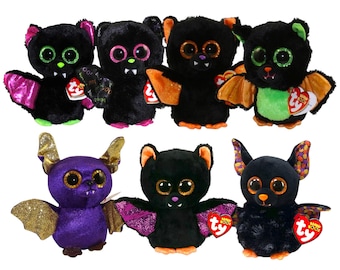 Ty Beanie Boo’s Bats Halloween Beanie’s Count, Radar, Raven, Beastie, Dart, Echo, Igor