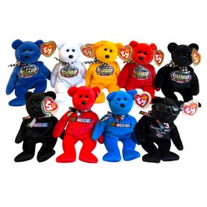Ty Beanie Babies NASCAR Beanies No. 3 (Dale Earnhardt) Racer and Racing Gold