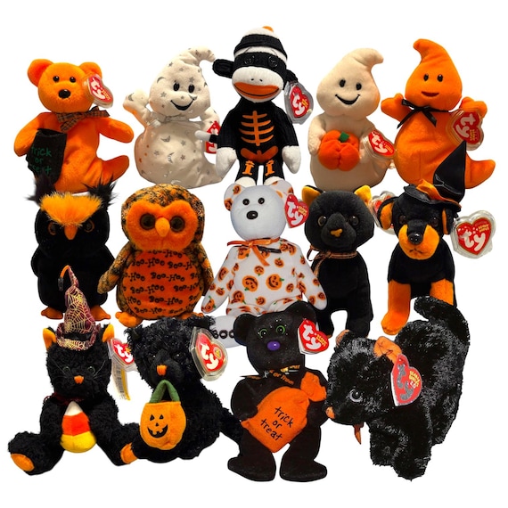 Ty Beanie Babies Halloween Frightful Haunted, Vanish, Trickster