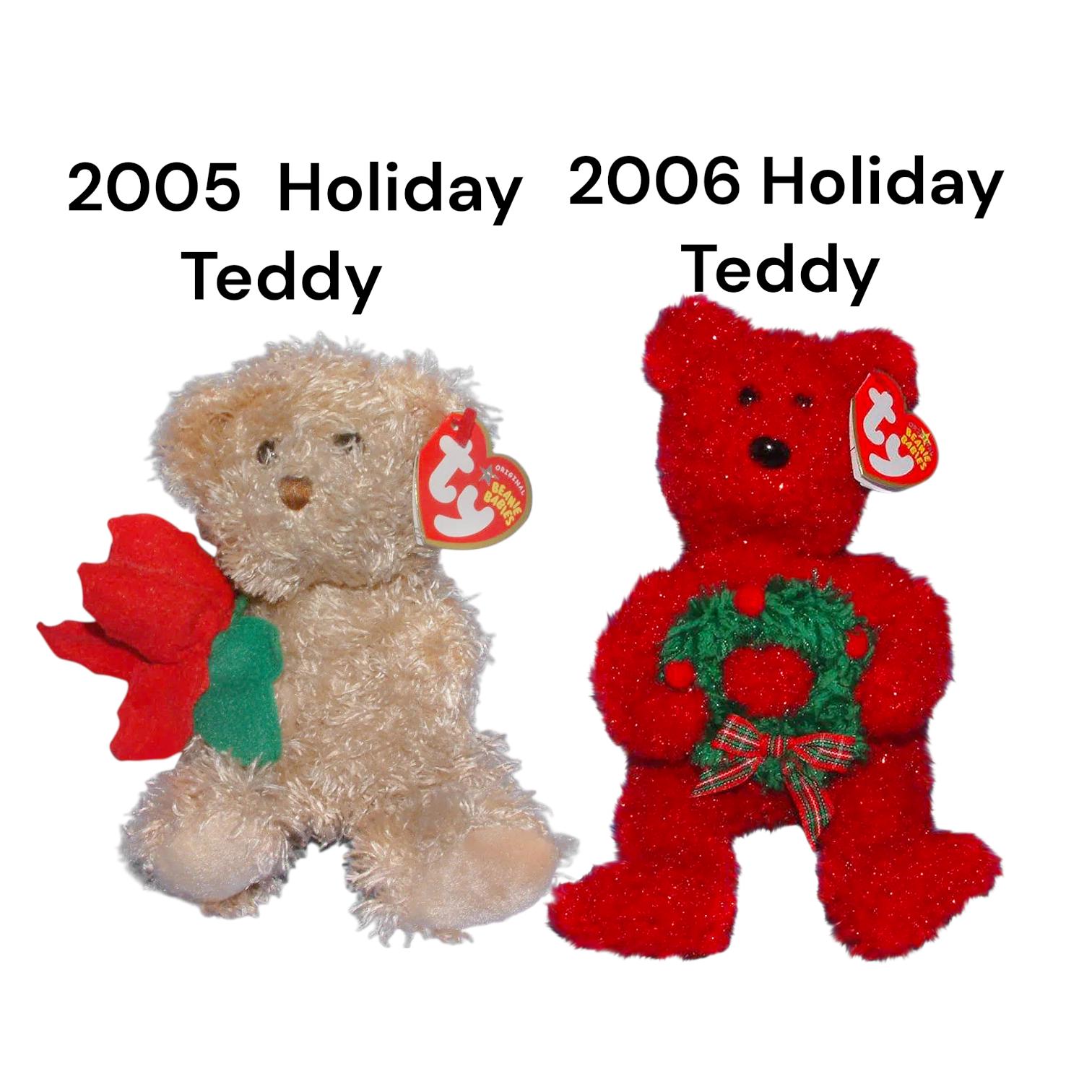 Ty Beanie Babies クリスマス ホリデー テディベア 1997年、1998年