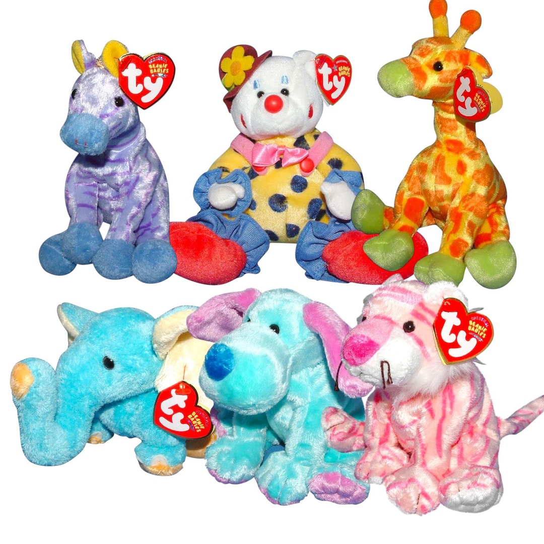 Ty Beanie Babies Circus Collection Juggles the Clown Bear