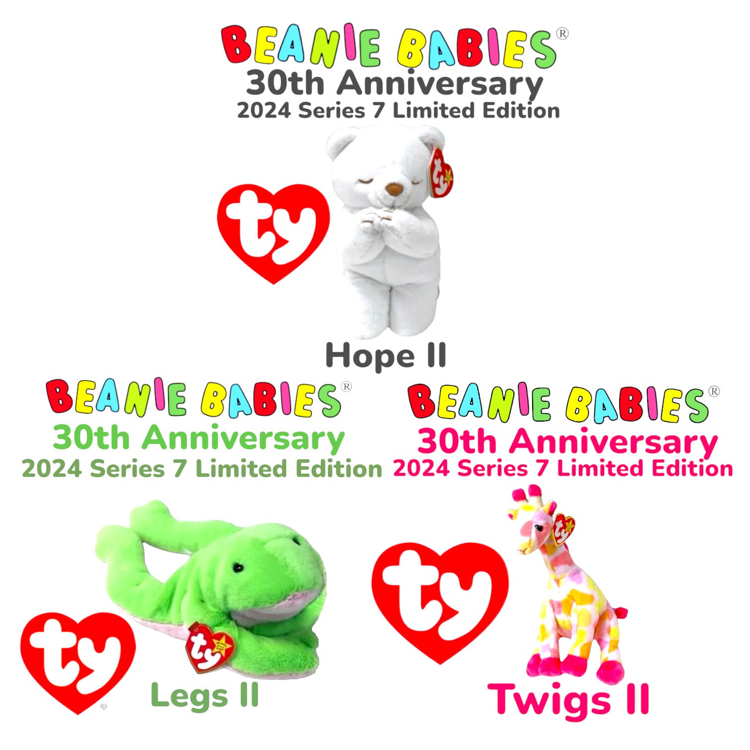 Ty Beanie Babies 30th Anniversary Limited Edition Beanie