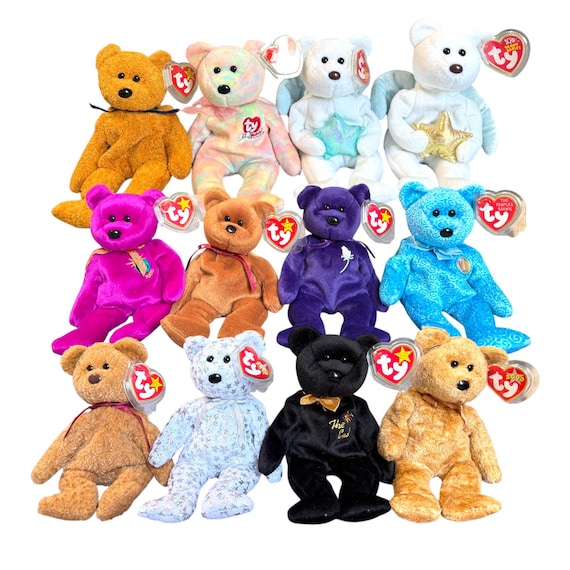 Ty Beanie Babies: Princesa, Teddy, Rizado, Anacardo, Peludo
