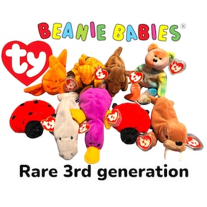 3rd Generation Ty Beanie Babies Rare. Lucky, Twigs, Tusk, Goldie, Patti, Garcia, Weenie