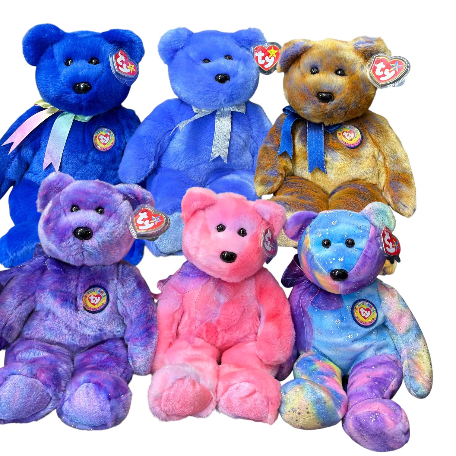 Ty Beanie Buddies Clubby Bear Clubby, Clubby 2, Clubby 3, Clubby 4