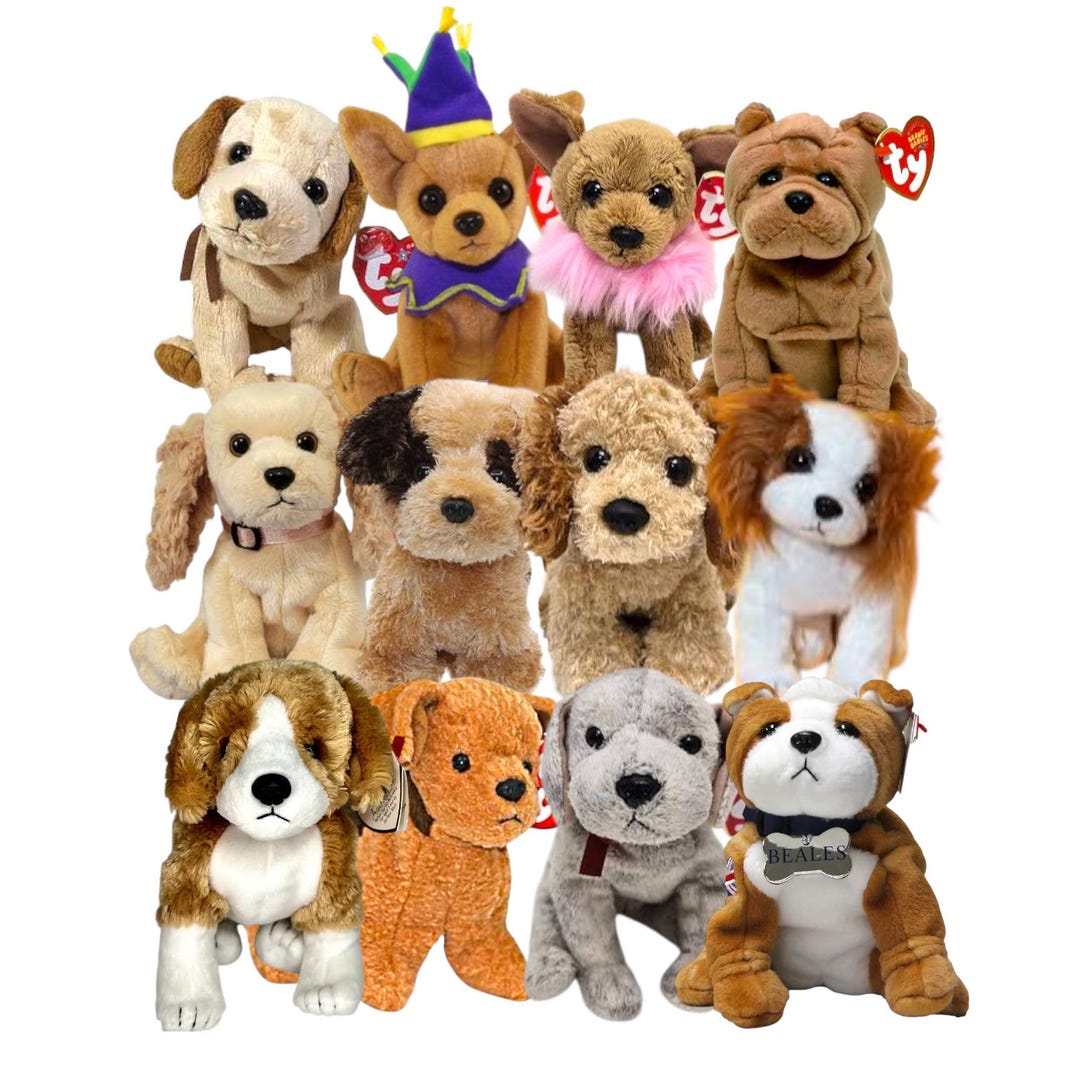 Ty Beanie Babies Dogs Deputy Divalectable Punchline Badges Houston