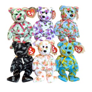 Ty Beanie Babies Asia Pacific Exclusive 2004 Bears Silver, Nara, Hannah, Ocker, Joaquim, Cinta