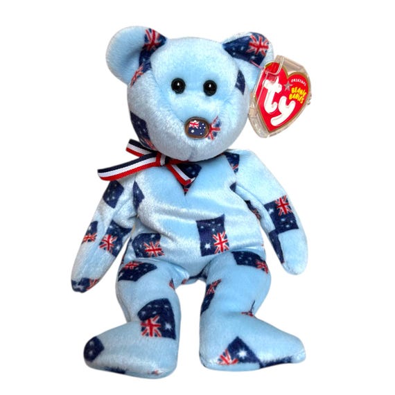 Ty Beanie Babies Flag Nose Bears 2005 Asia Pacific Exclusives