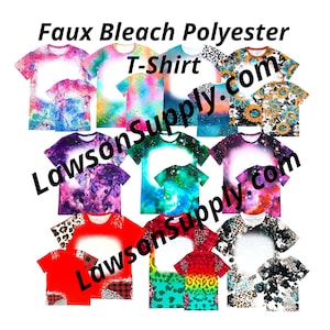 Sublimation T-Shirt Faux Bleached Shirt Design 95% Polyester Adult/Child/Infant Sizes!