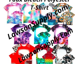 Sublimatie-T-shirt nep gebleekt shirtontwerp 95% polyester volwassen/kinder-/babymaten!