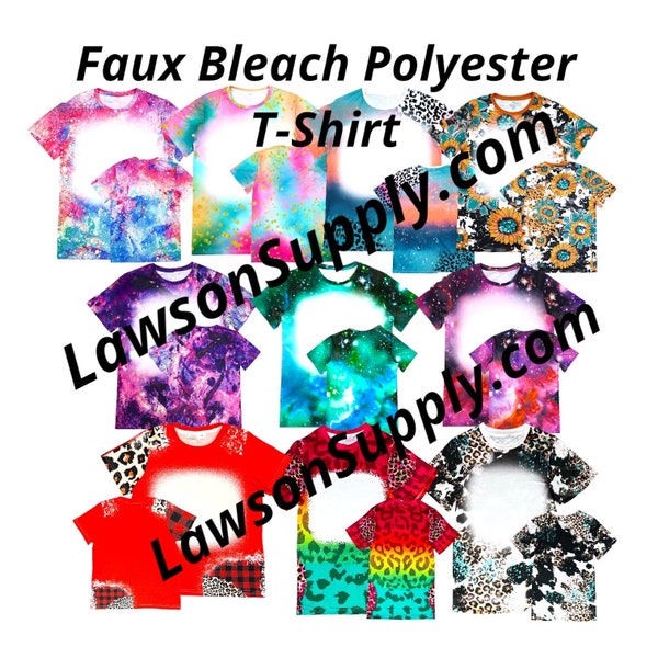 Sublimation T-Shirt Faux Bleached Shirt Design 95% Polyester Adult/Child/Infant Sizes!
