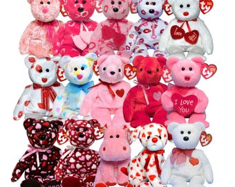 Ty Beanie Babies Valentine’s Day Bears and Animals
