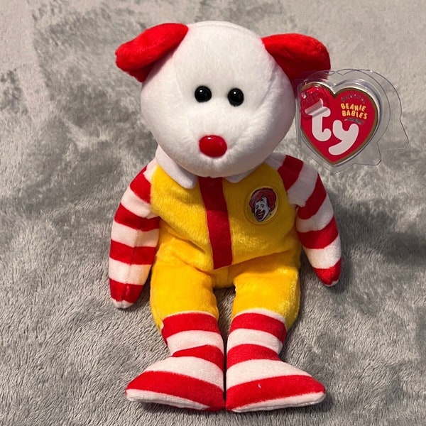 Bonnet Ty Beanie Baby pleine taille Ronald McDonald Bear 2004 Édition exclusive mondiale McDonald's MWMT (Pas un petit bonnet)