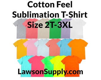 Sublimatie-T-SHIRT Leeg kinder- en volwassenmaten polyester met katoengevoel