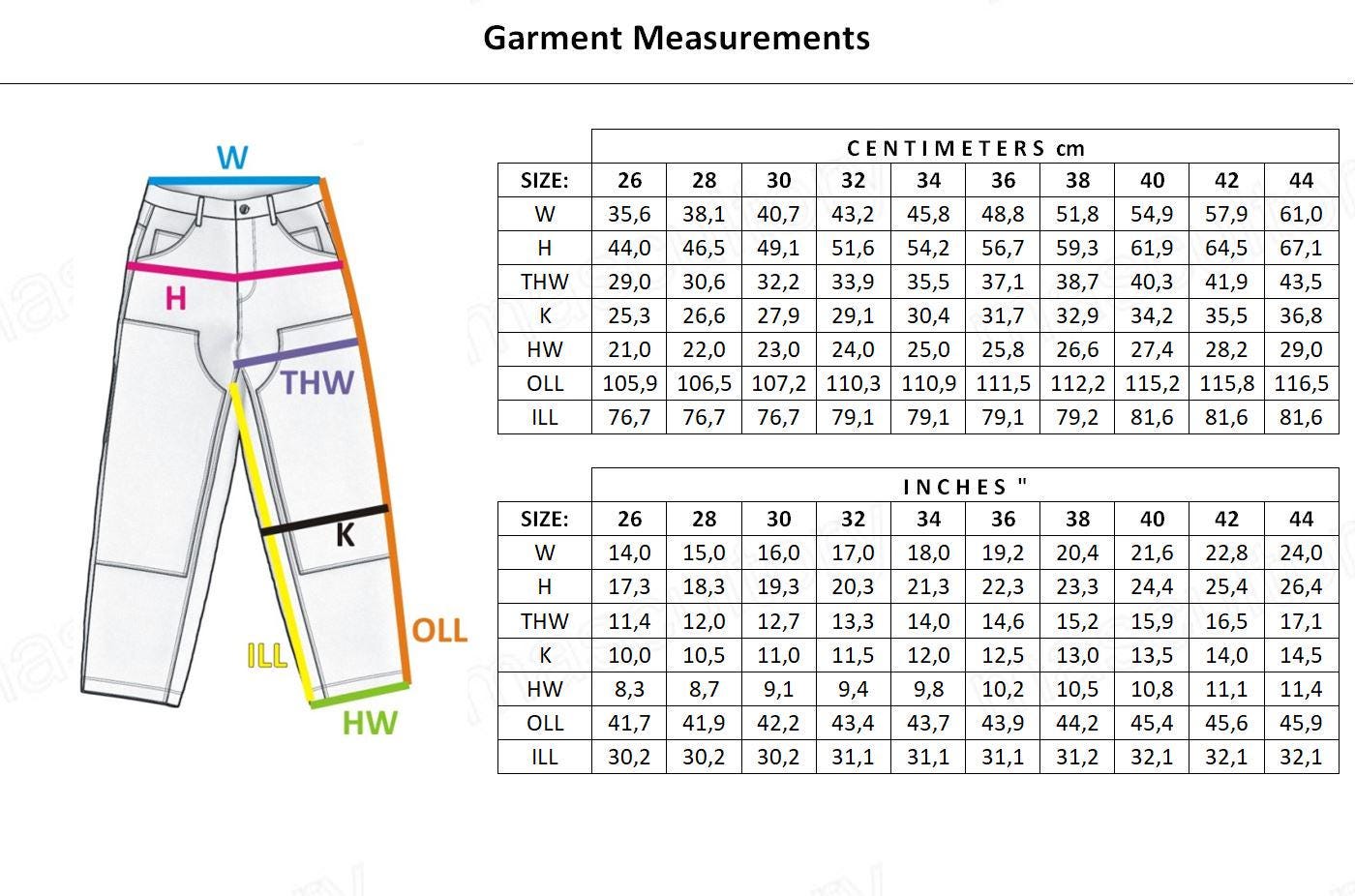 Carpenter Jeans Double Knee Workwear Jeans Utility Pants Wide Leg Loose ...