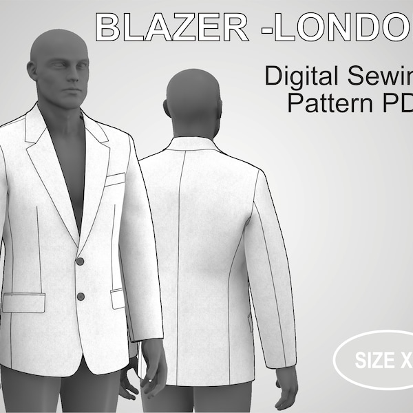 Mens Suit Pattern Etsy