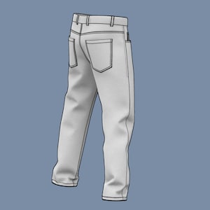 Men's Jeans Denim Pants Digital Sewing Pattern PDF Smaller Sizes Bundle ...