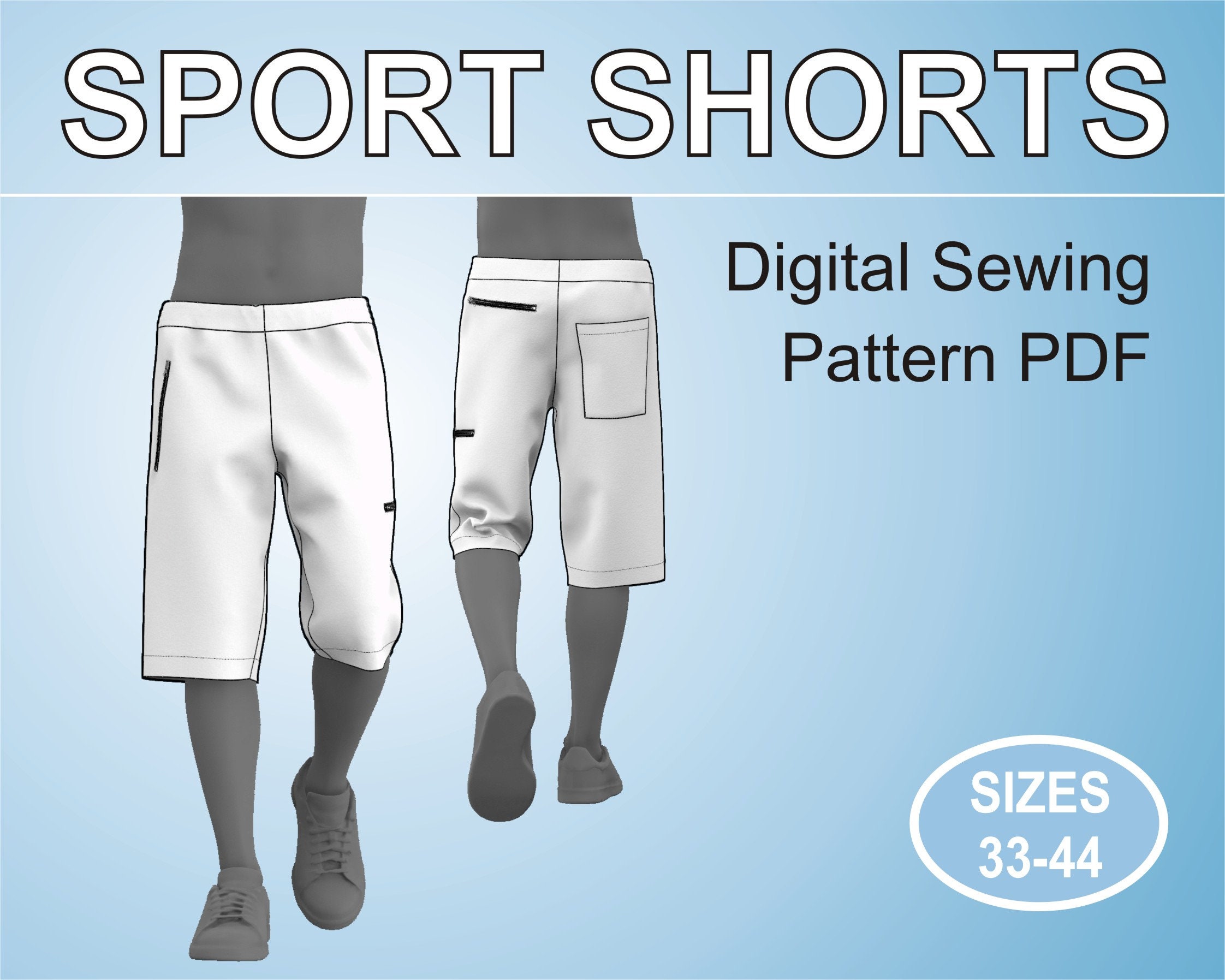 Free Sewing Pattern For Men's Loose Sports Pants (Sizes 44-60