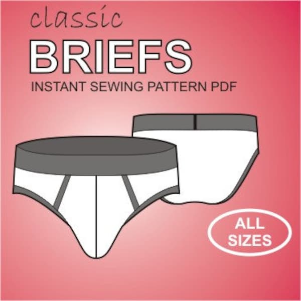 DIY briefs for men, undies sewing pattern pdf - Underwear All Sizes Bundle