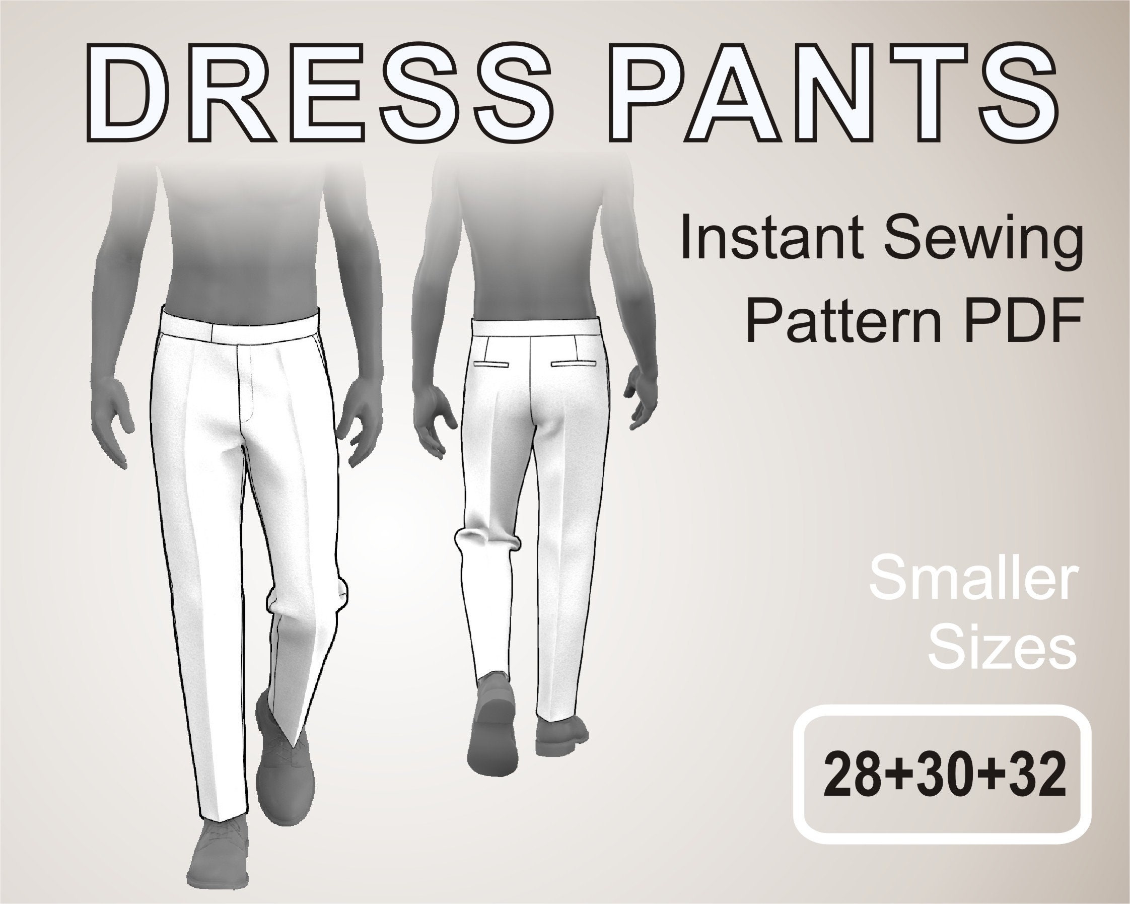Free Sewing Pattern For Men's Loose Sports Pants (Sizes 44-60