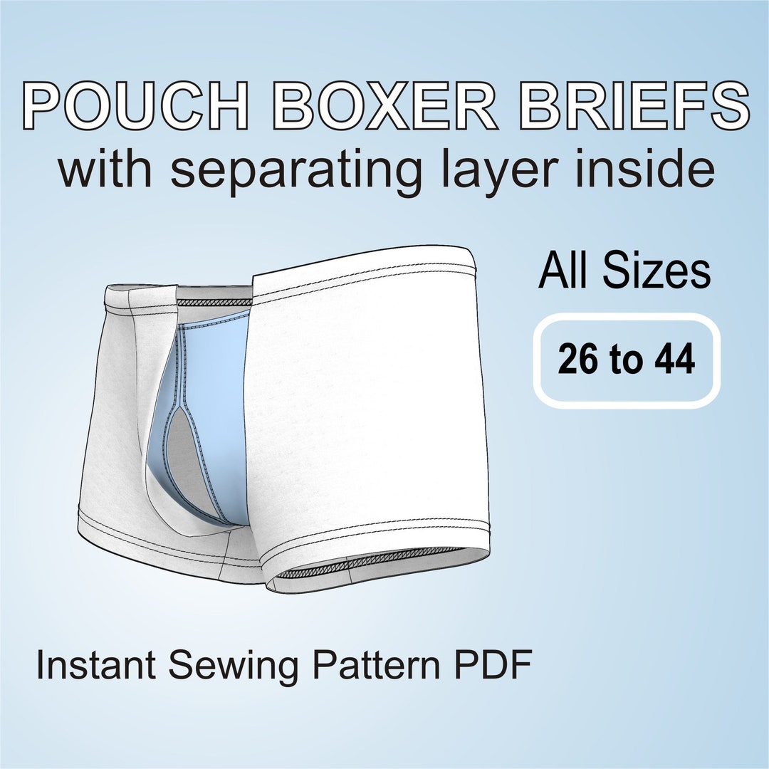 Pouch Boxer Briefs for Men With Separating Layer Inside / Mens