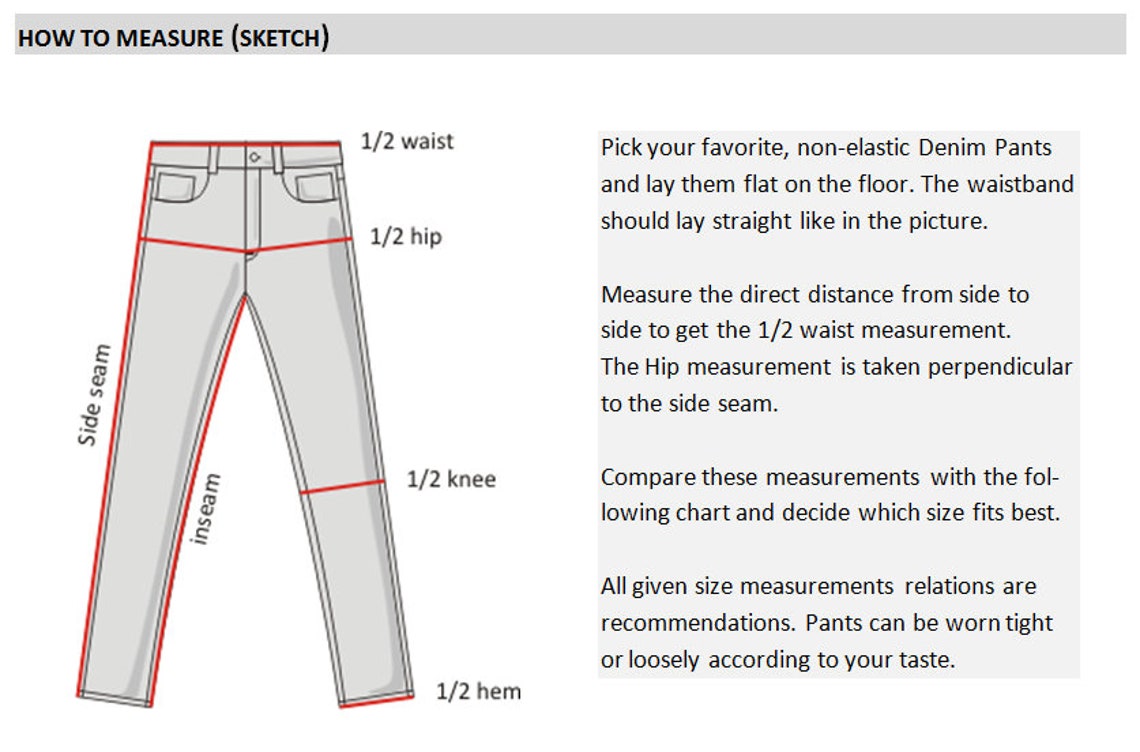 Men's Jeans Denim Pants Digital Sewing Pattern PDF Medium | Etsy