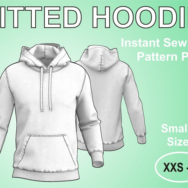 Mens Hoodie Sewing Pattern Etsy
