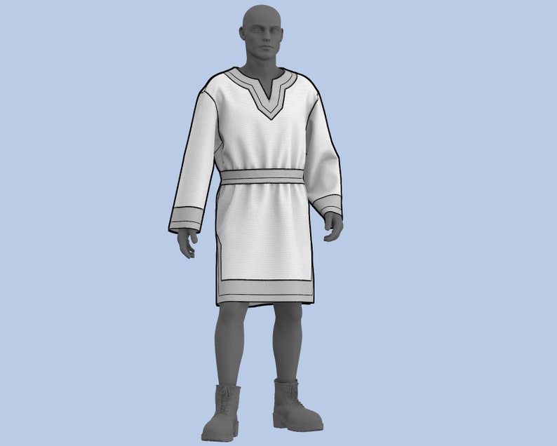 Viking Tunic - Medieval Ancient Robe - PDF Sewing Pattern Sizes M + L ...