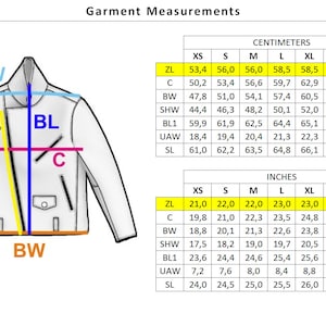 Taille S Blouson motard emblématique pour homme Blouson moto double motard avec fermeture éclair asymétrique Patron de couture numérique PDF image 7