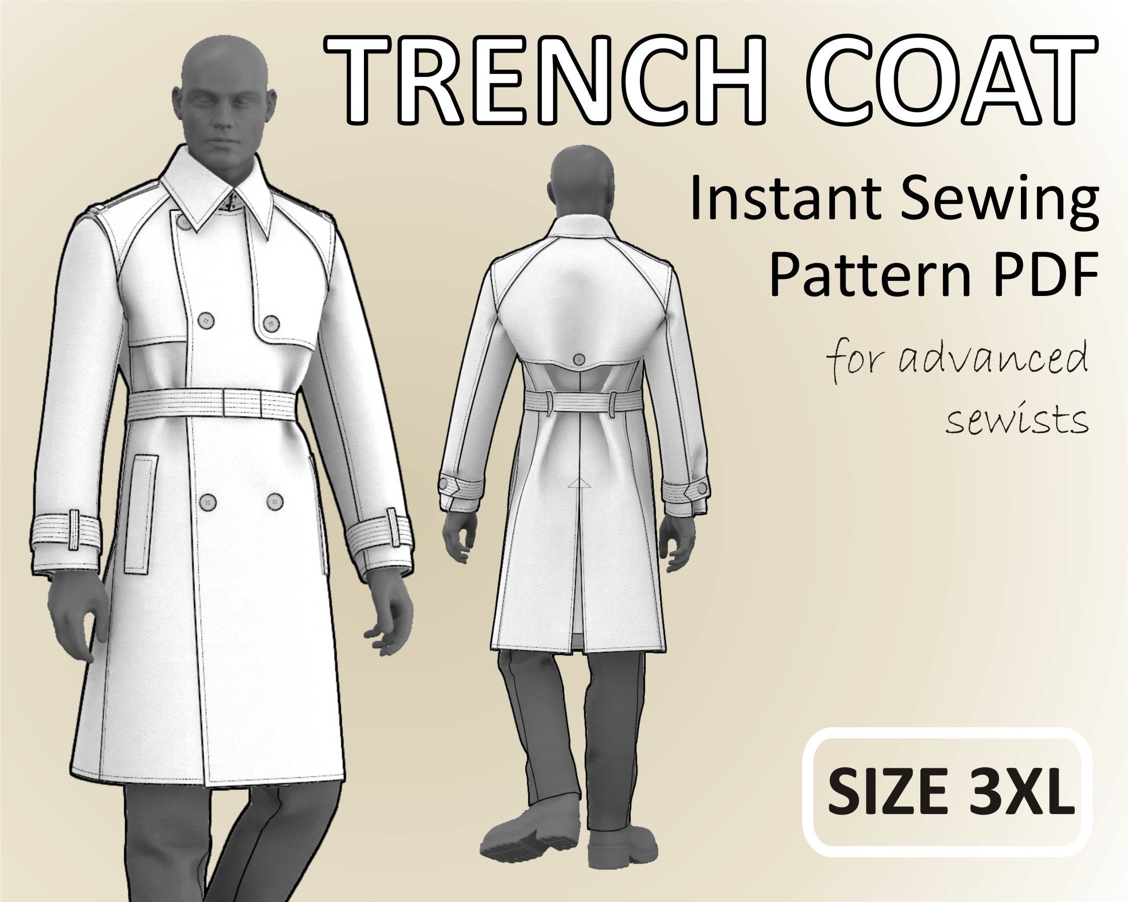 3xl trench coat cheap