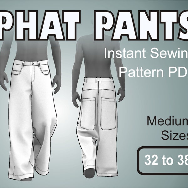 Baggy Pants Pattern Etsy