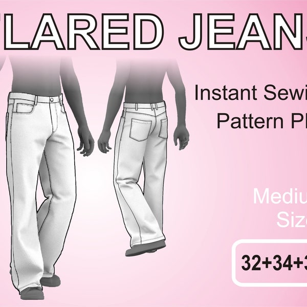 Mens Jeans Pattern Etsy