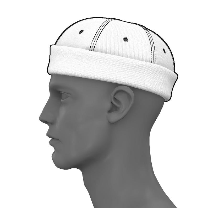 Docker Cap Pattern Docker Cap Sewing Pattern PDF for Woven Fabric With 6 Panels, Cuff and ...