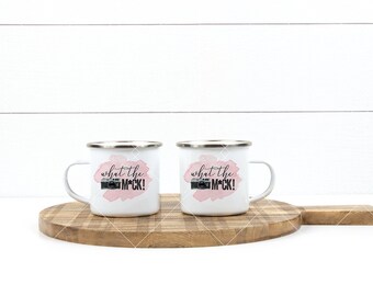 Maqueta de taza de campamento, maqueta de taza de campamento, taza de campamento, taza rústica, fotografía con estilo, sublimación, maqueta de taza, taza doble, dos tazas de esmalte, mockup de dos tazas de esmalte